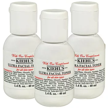 【即期品】Kiehl’s契爾氏 冰河保濕機能水(40ml*3)-2018.4