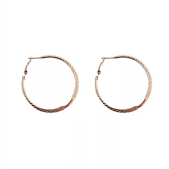 Snatch 5cm波卡圈圈耳環 - 玫瑰金 / 5cm Boka Circle Earrings - Rose Gold