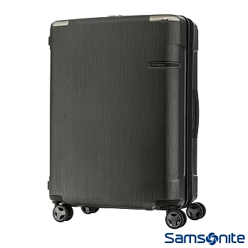 Samsonite 新秀麗 28吋 Evoa 拉絲光澤防盜拉鍊抗震輪TSA硬殼行李箱(黑)