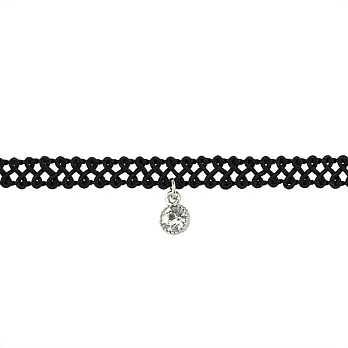 Snatch 貴族蕾絲小圓鑽邱可頸鏈 / Noble Lace Diamond Choker Necklace