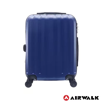 AIRWALK LUGGAGE -海岸線系列 BoBo經濟款ABS硬殼拉鍊20吋行李箱 - 晝日藍