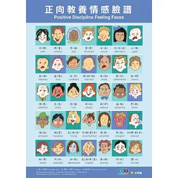 正向教養情感臉譜海報（官方授權・中英對照・注音版）