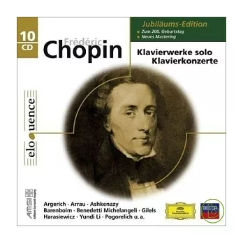 Chopin: Klavierwerke Solo, Klavierkonzerte【Anniversary Edition】/ Argerich, Arrau, Ashkenazy, Barenboim, etc.