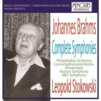 Stokowski / Brahms complete symphony Live recording (2CD)