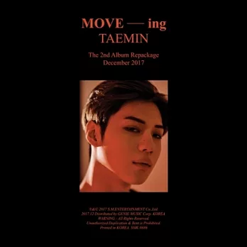 泰民 TAEMIN 2nd Repackage [MOVE-ING] 改版 SHINee (韓國進口版)