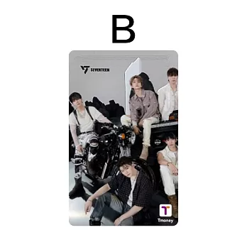 官方週邊商品 SEVENTEEN X T-MONEY CARD 透卡 交通卡【B ver.】(韓國進口版)