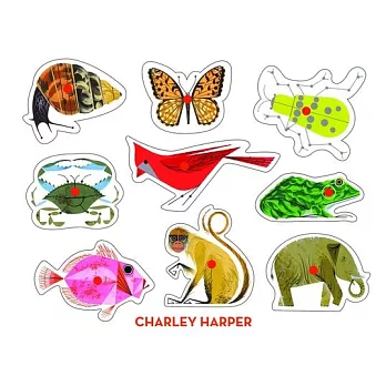 Charley Harper Classic Wooden Peg Puzzle