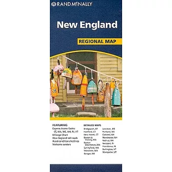 Rand McNally New England Regional Map