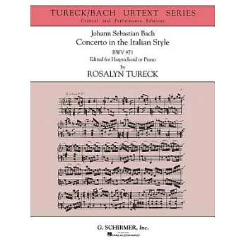 Concerto in the Italian Style: Harpsichord or Piano Solo - Urtext Edition
