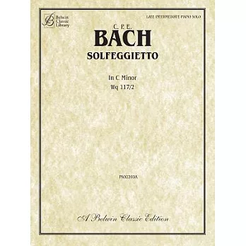 Solfegietto in C Minor, Wq 117/2: Late Intermediate Piano Solo