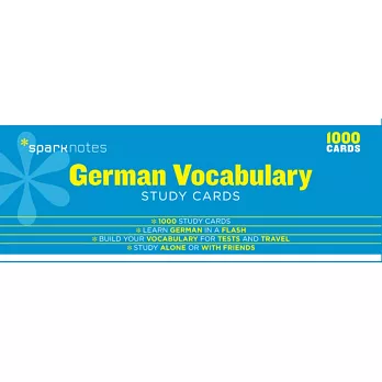 German Vocabulary Sparknotes Study Cards