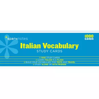Italian Vocabulary Sparknotes Study Cards