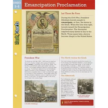 Flashcharts Emancipation Proclamation, Grades 5 - 6