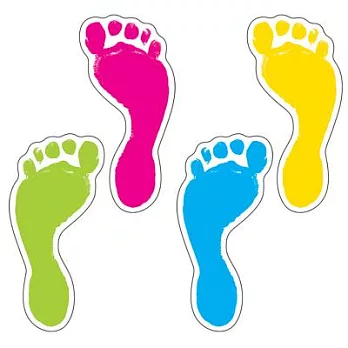 Footprints Colorful Cut-Outs