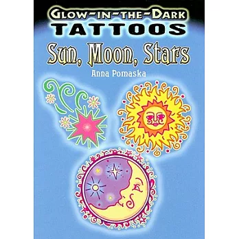 Glow-in-the-Dark Tattoos Sun, Moon, Stars