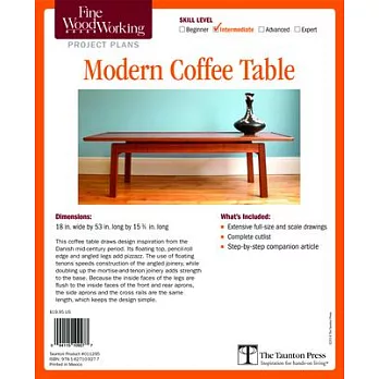 Fine Woodworking’s Modern Coffee Table: Intermediate