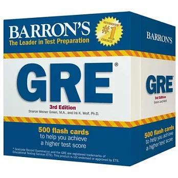 Barron’s GRE Flash Cards: 500 Flash Cards to Help You Achieve a Higher Score