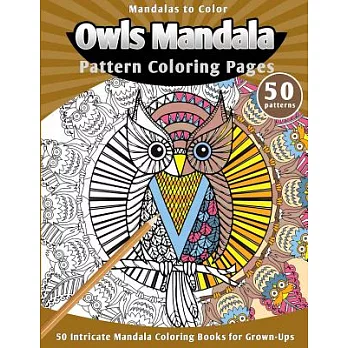 Owls Mandala: Intricate Mandala Coloring Books for Adults