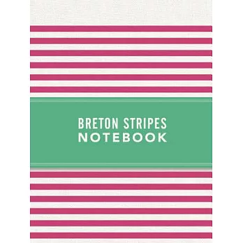 Breton Stripes Notebook - Hot Pink