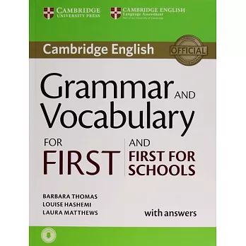 Grammar and Vocabulary for First and First for Schools Book with Answers and Audio