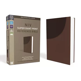 NIV, Super Giant Print Reference Bible, Imitation Leather, Brown, Red Letter Edition