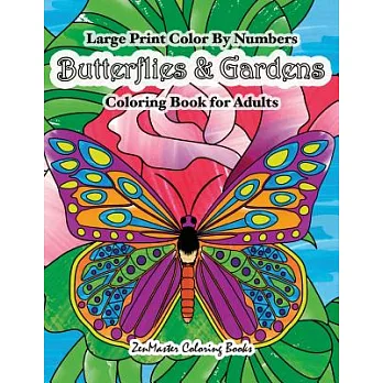 Butterflies & Gardens Coloring Book for Adults