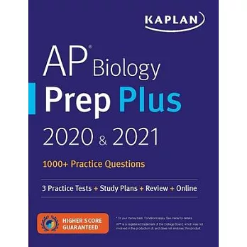 AP Biology Prep Plus 2020 & 2021: 3 Practice Tests + Study Plans + Review + Online