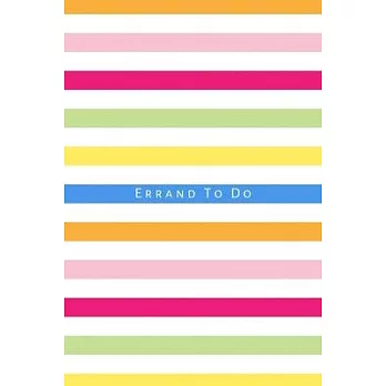 Errand To Do: Planner notebook to keep track of your personal, household and business errands, chores and to do list. Perfect busine