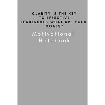 Clarity Is The Key To Effective Leadership. What Are Your Goals?
