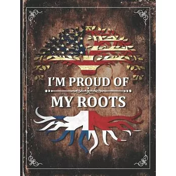 Im Proud of My Roots: Vintage Panama and American Flag Personalized Gift for Coworker Friend Undated Planner Daily Weekly Monthly Calendar O