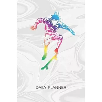 Daily Planner Weekly Calendar: Skater Organizer Undated - Blank 52 Weeks Monday to Sunday -120 Pages- Halfpipe Notebook Journal Skateboarder - Skateb