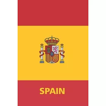 Spain: 6x9 Notebook 120 Lined Pages Language Practice Spanish Flag 6x9 Cover Matte College Student School Gift for Spanish Fa