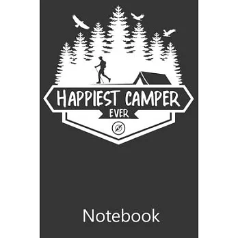 Happiest Camper Ever: Notebook, Composition Book for School Diary Writing Notes, Taking Notes, Recipes, Sketching, Writing, Organizing, Chri