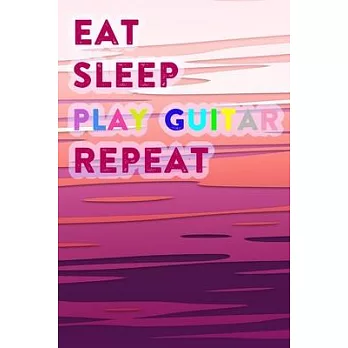 Mug En Émail Eat Sleep Guitar Repeat Musique Rock N Roll Blague