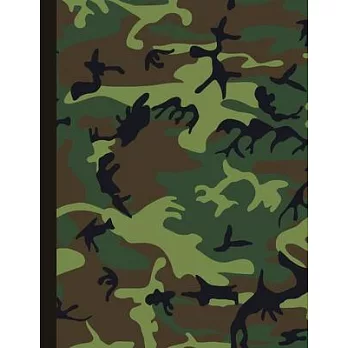 Army Military Camouflage Student School Index Notebook Journal