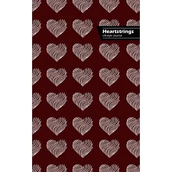 Heartstrings Lifestyle Journal, Blank Notebook, Dotted Lines, 288 Pages, Wide Ruled, 6＂ x 9＂ (A5) Hardcover (Coffee)