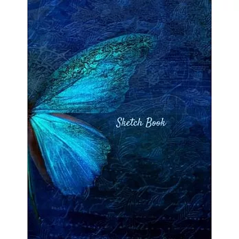 Sketch Book: Cute Butterfly Themed Personalized Artist Sketchbook For Drawing and Creative Doodling