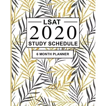 LSAT Study Schedule: 6 Month Planner for the Law School Admission Test (LSAT). Ideal for LSAT prep and Organising LSAT practice - Large (8