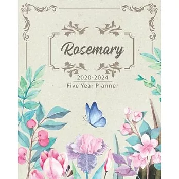 ROSEMARY 2020-2024 Five Year Planner: Monthly Planner 5 Years January - December 2020-2024 - Monthly View - Calendar Views - Habit Tracker - Sunday St