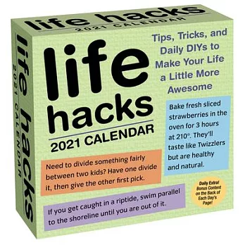 Life Hacks 2021 Day-To-Day Calendar