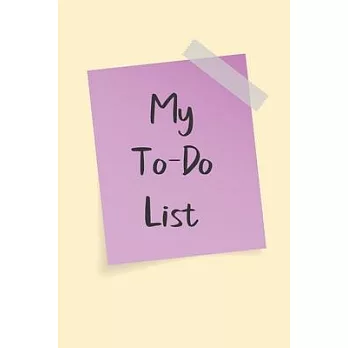 My To Do List: A simple book filled with lines that include check boxes.