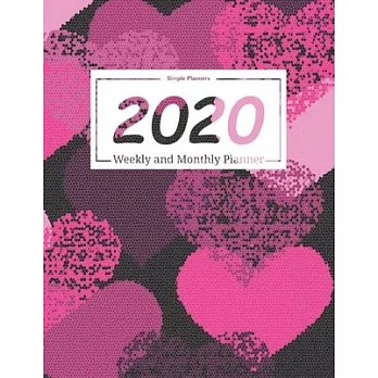 2020 Planner Weekly and Monthly: Calendar Schedule + Agenda - Inspirational Quotes - January to December: Love Pink Cover (2020 Simple Planners)