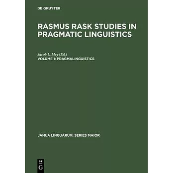 博客來-Rasmus Rask Studies in Pragmatic Linguistics, Volume 1 ...