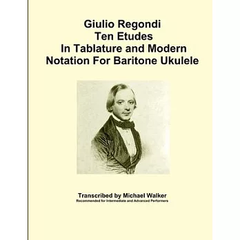 博客來-Giulio Regondi Ten Etudes In Tablature and Modern Notation For ...