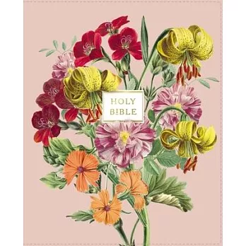 Niv, Artisan Collection Bible, Leathersoft, Blush Floral, Red Letter Edition, Comfort Print