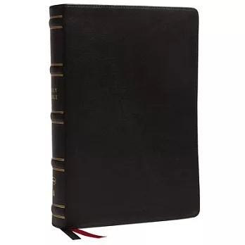 Nkjv, Single-Column Wide-Margin Reference Bible, Genuine Leather, Black, Red Letter, Comfort Print: Holy Bible, New King James Version