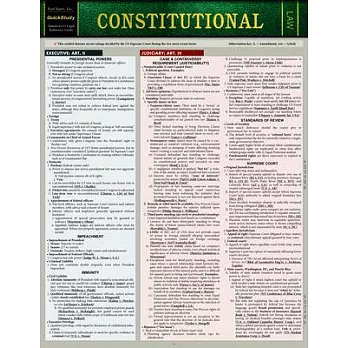 Constitutional Law: A Quickstudy Laminated Reference Guide