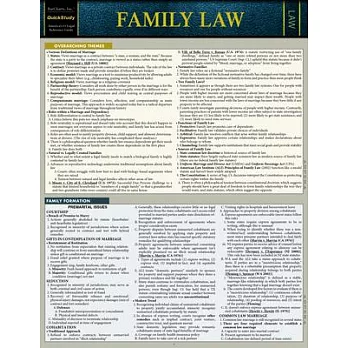 Family Law: A Quickstudy Laminated Reference Guide