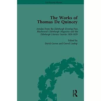 The Works of Thomas de Quincey, Part I Vol 6