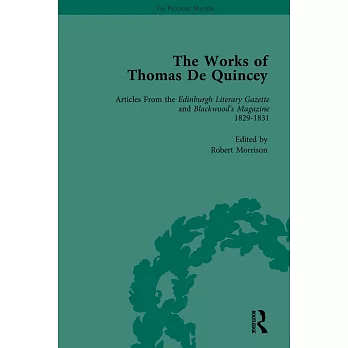 The Works of Thomas de Quincey, Part I Vol 7